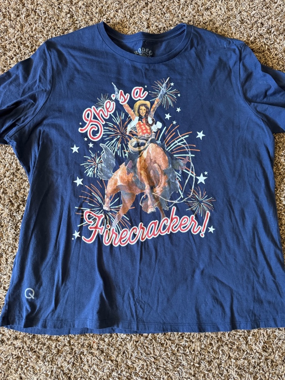 Women’s Navy 'She's a Firecracker!' Graphic Tee